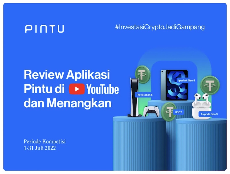 A graphic showing rewards in the Pintu giveaway
