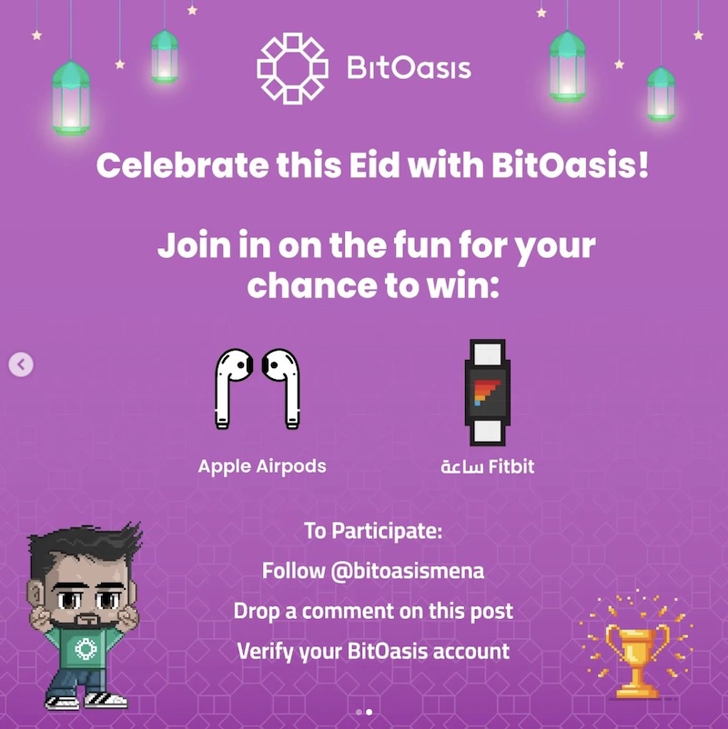 BitOasis giveaway for Eid celebration