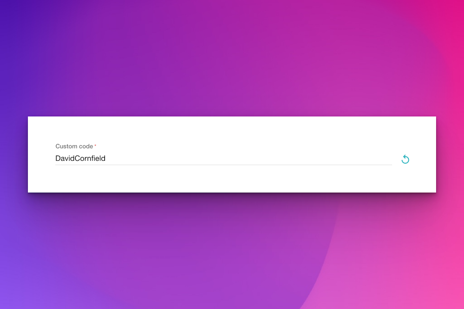 Voucherify custom discount code