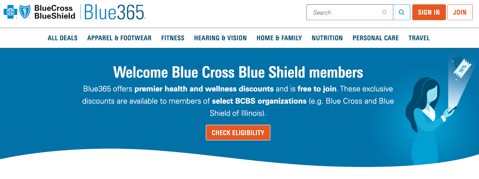 Blue Cross Blue Shield: Blue365 wellness healthcare loyalty program