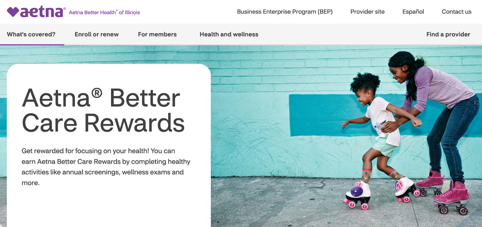 Aetna: Better Care Rewards point-based healthcare loyalty program