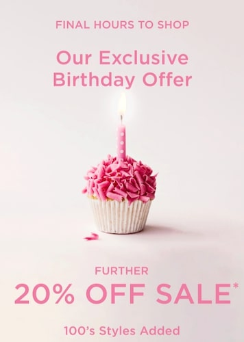 20% off sale Birthday Offer
