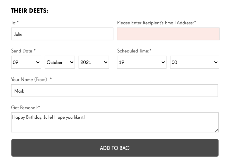 Choosing delivery option Prettylittlething