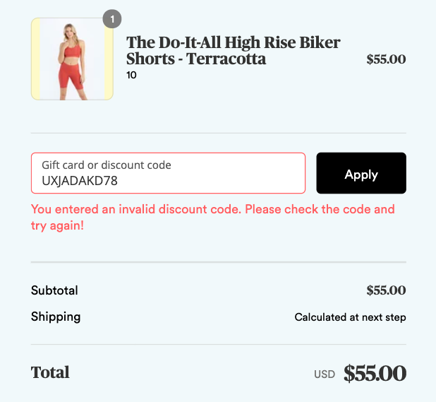 Summersalt error message