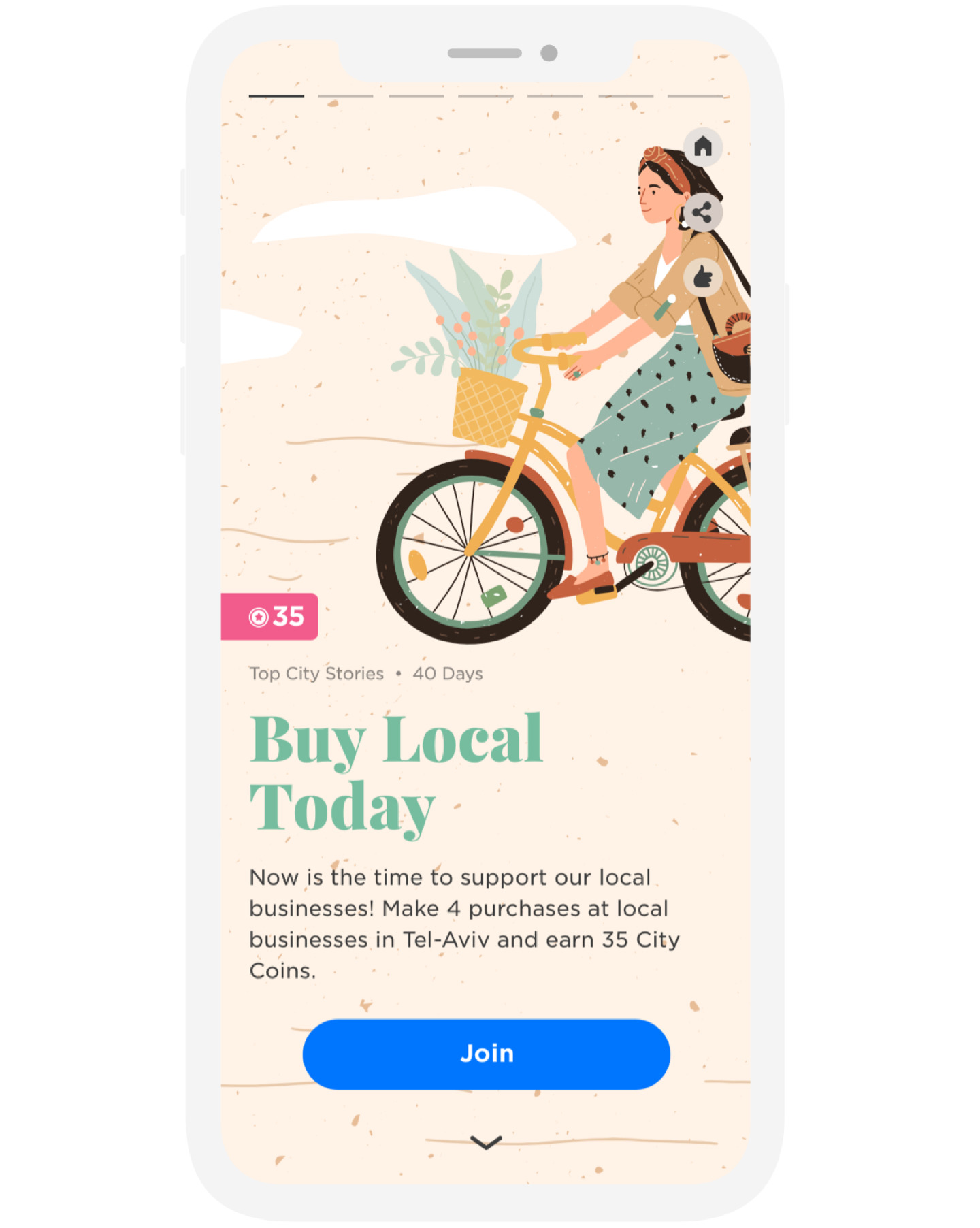 Local shoppers challenge – example of promotion gamification
