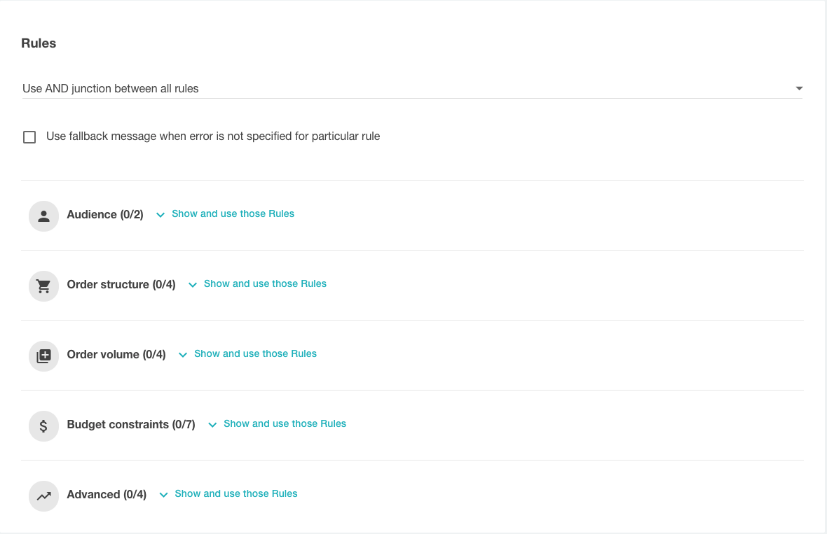Validation rules in Voucherify