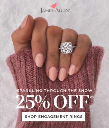 A percentage discount promotion by James Allen – 20% off of engagement rings