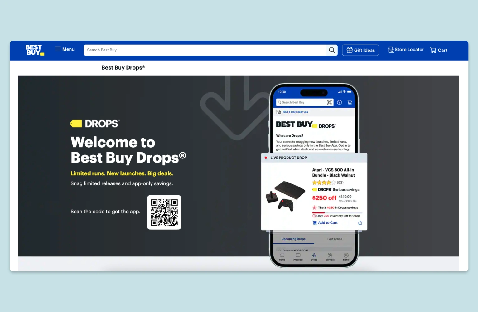 Example of strikethrough pricing from Best Buy