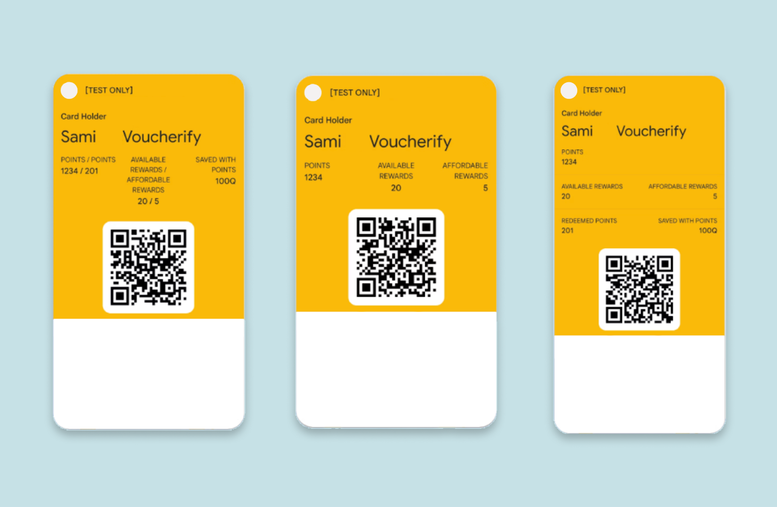 Google Wallet loyalty card as seen by the customer inside the Wallet app