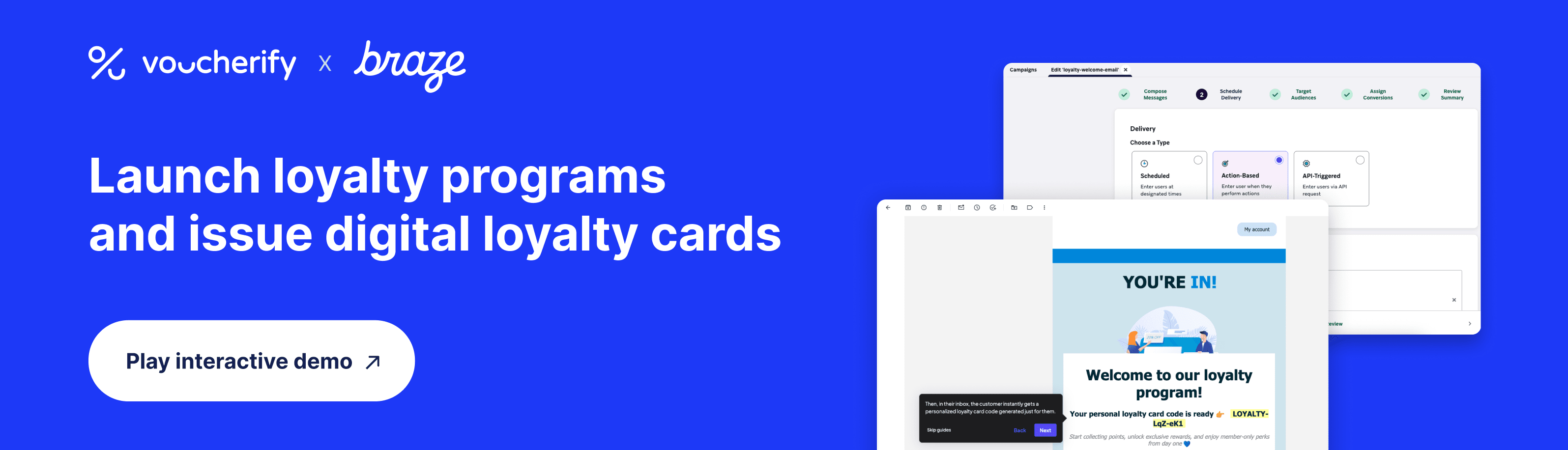 Product tour on connected content