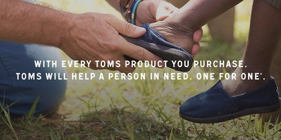 Charity loyalty program from TOMS