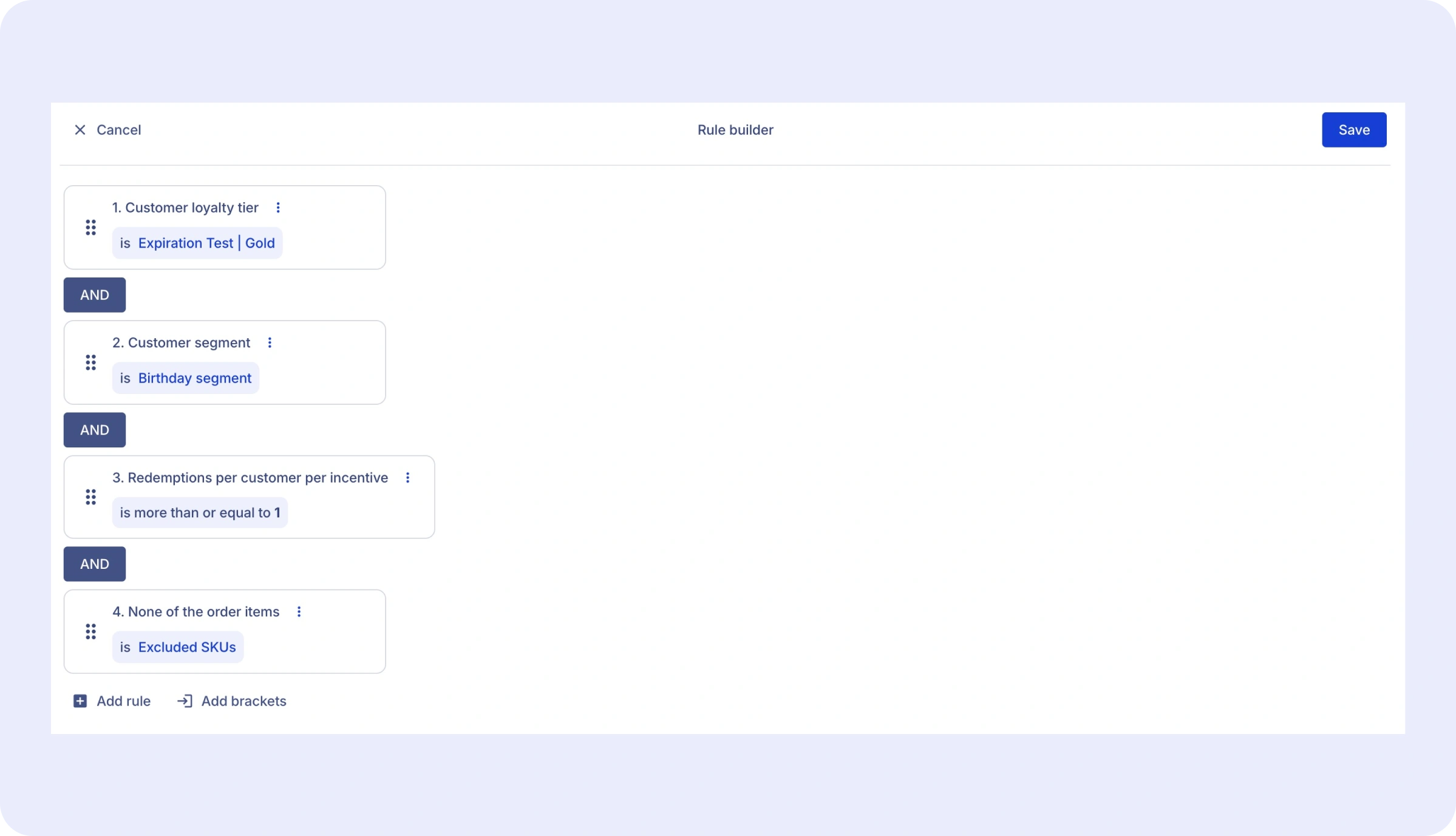 Example of customer segmentation for a birthday coupon