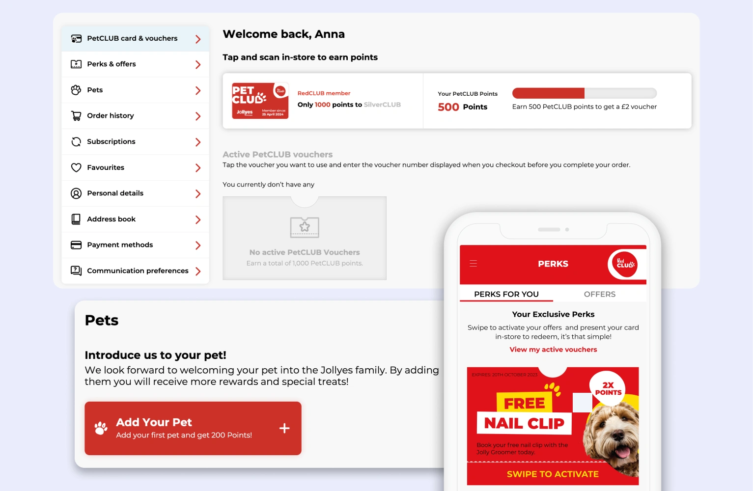 example of member experience in Jollyes