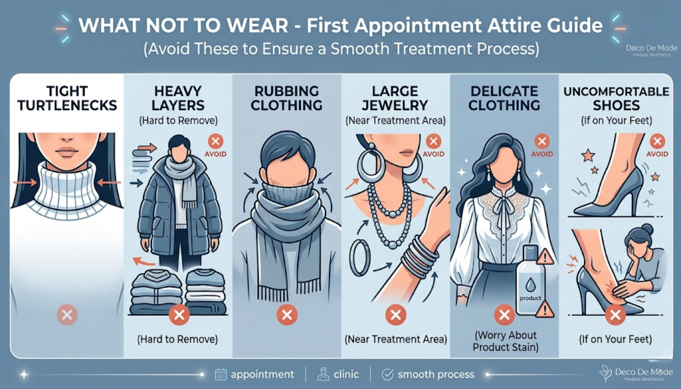 Common mistakes first-timers make- med spa 1st appointment attire guide