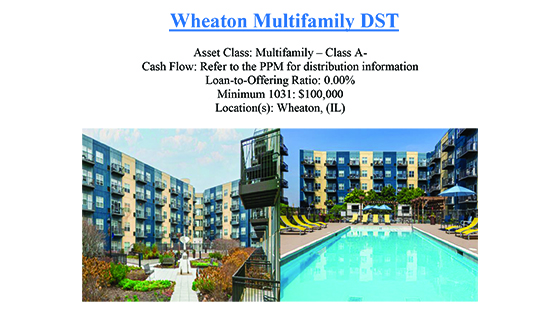 Modern Wheaton multifamily apartment complex with landscaped courtyard and a large outdoor swimming pool surrounded by lounge chairs.