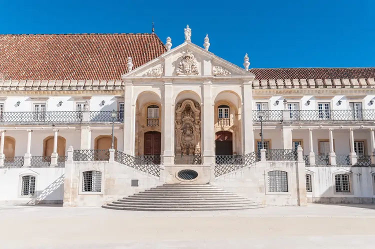 University of Coimbra main entrance in Portugal