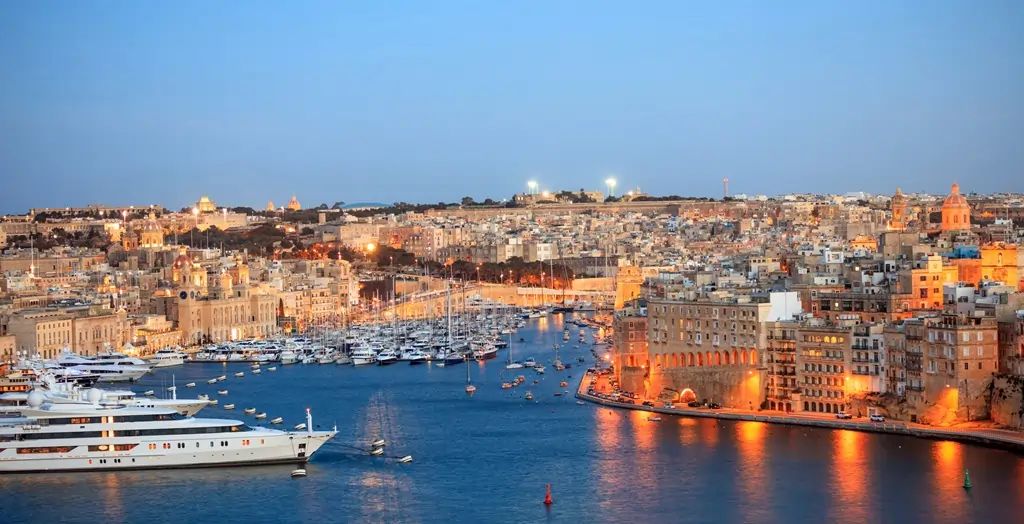 valletta skyline and grand harbour