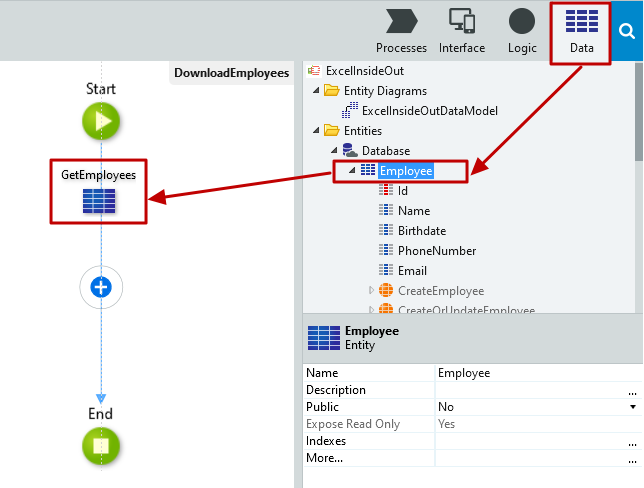 #3.8. Create a query through the Employee Entity