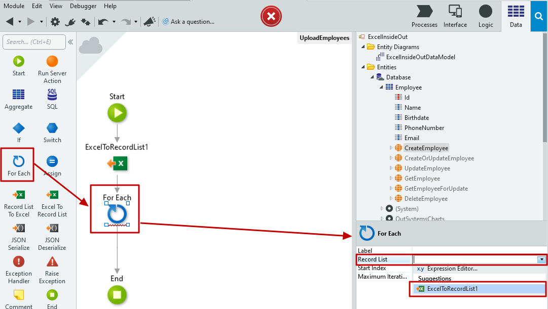 #4.16. Add a For Each tool