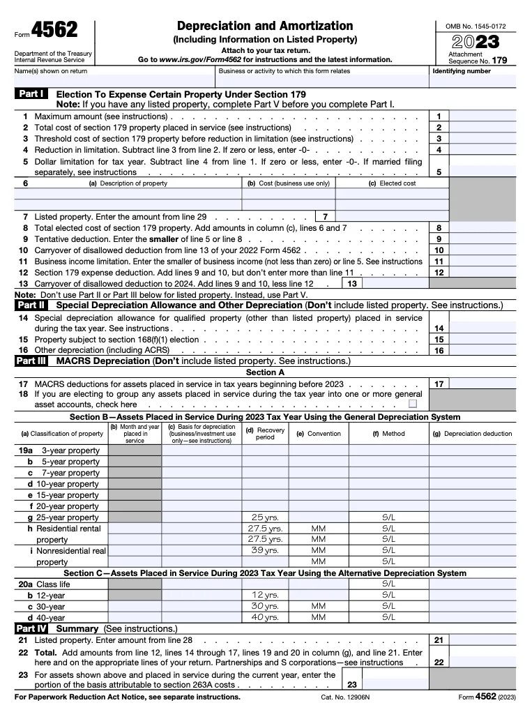 how to file tax form 4562