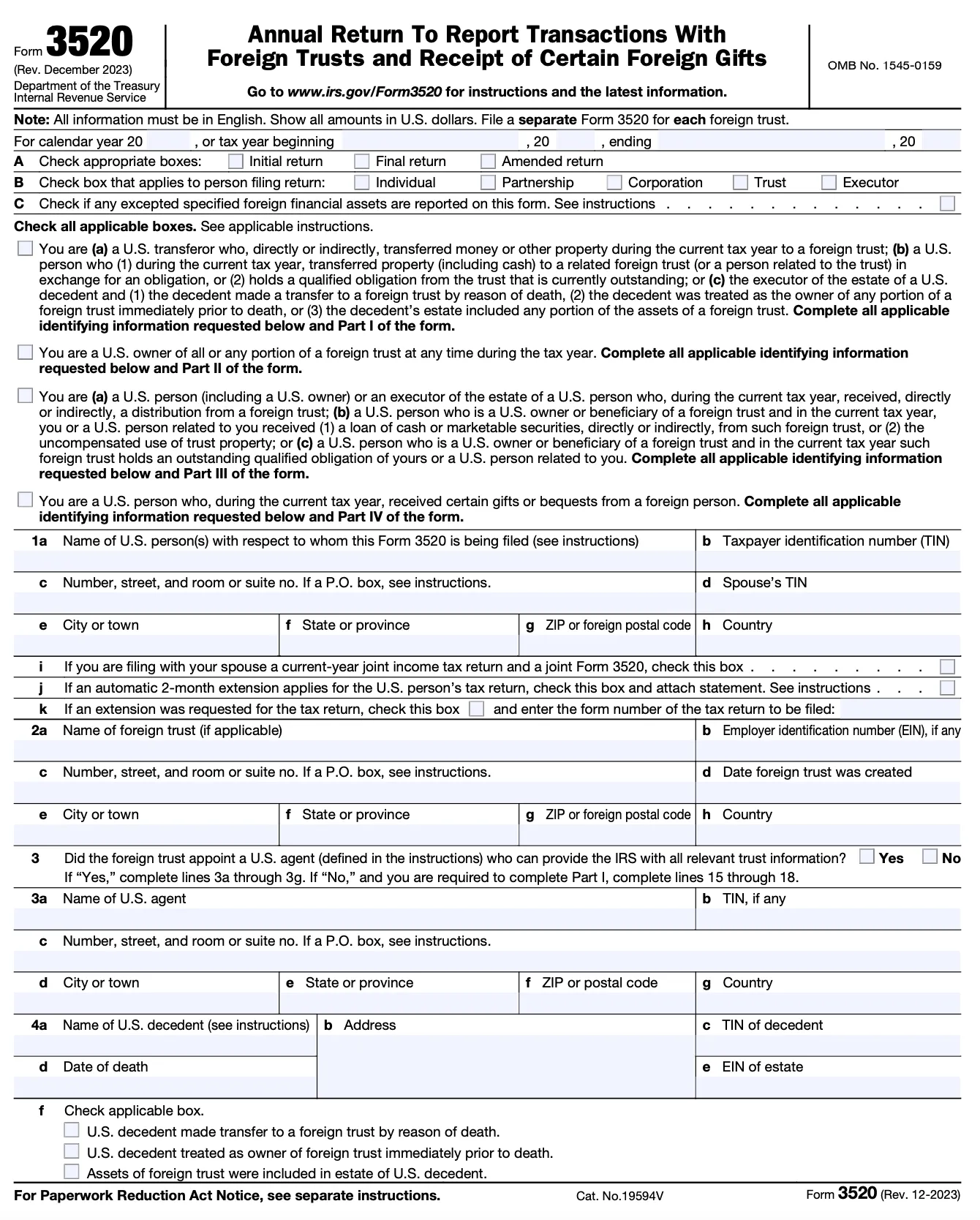 tax form 3520