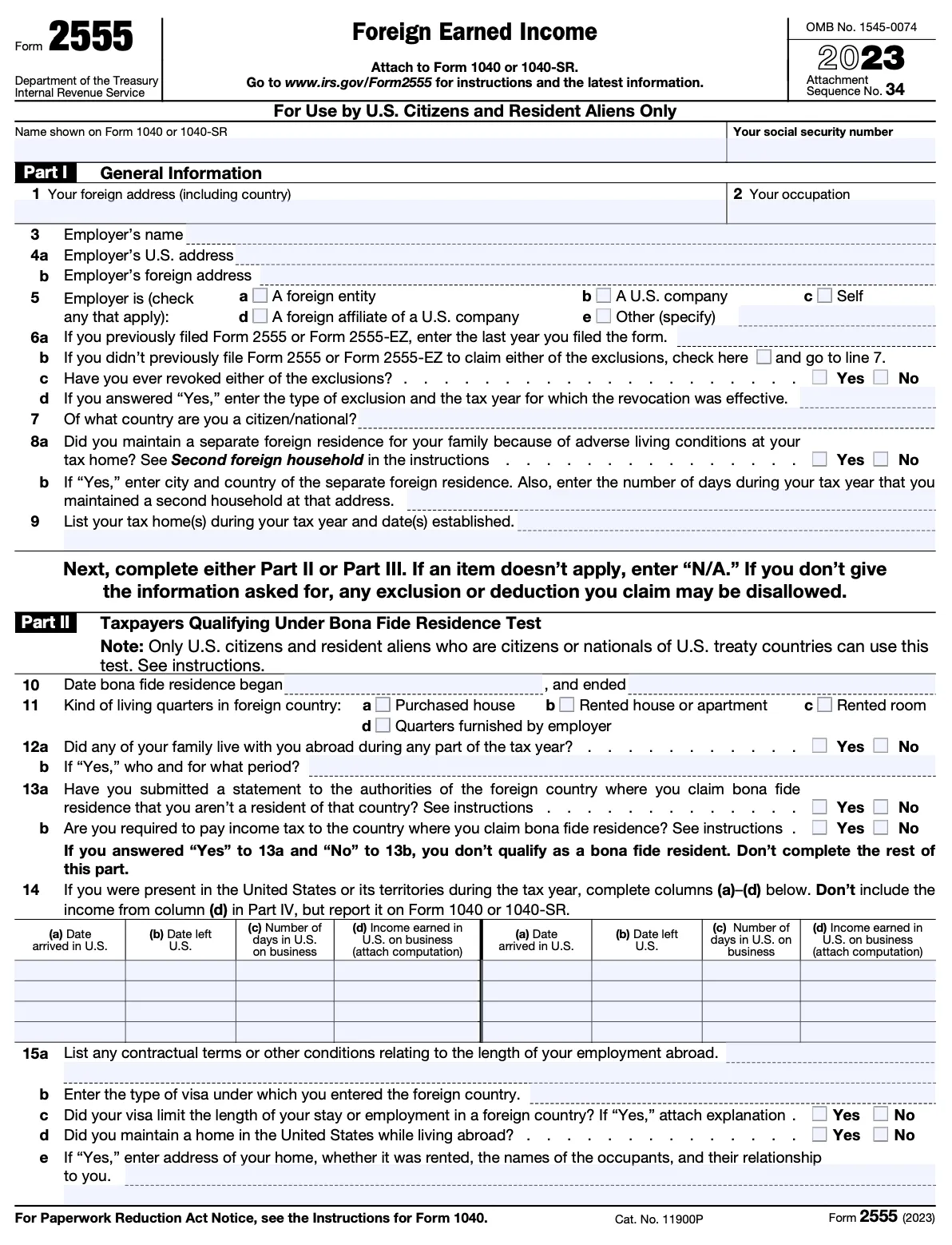 how to file form 2555
