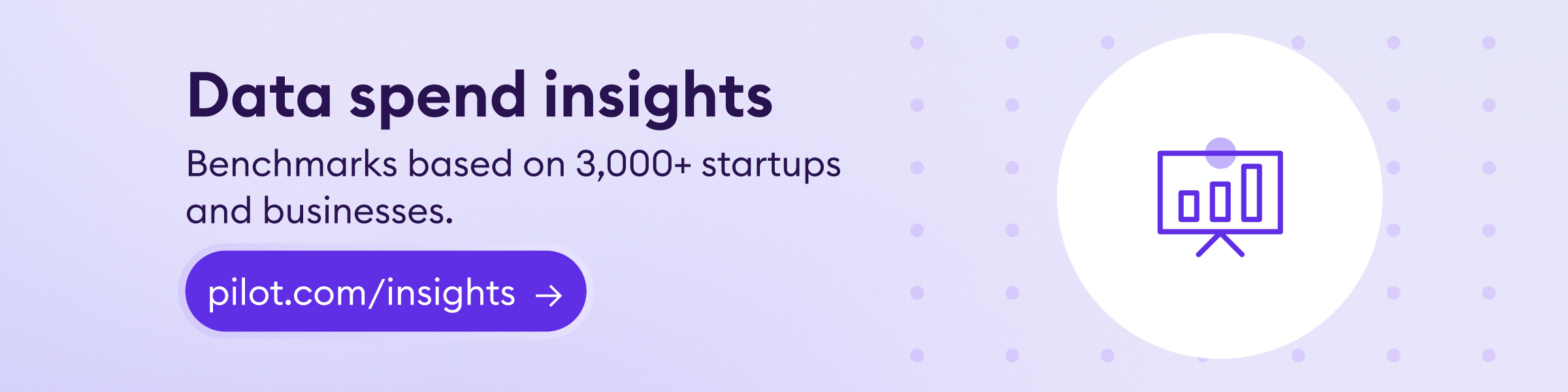 A call to action to visit the Pilot spend insights portal