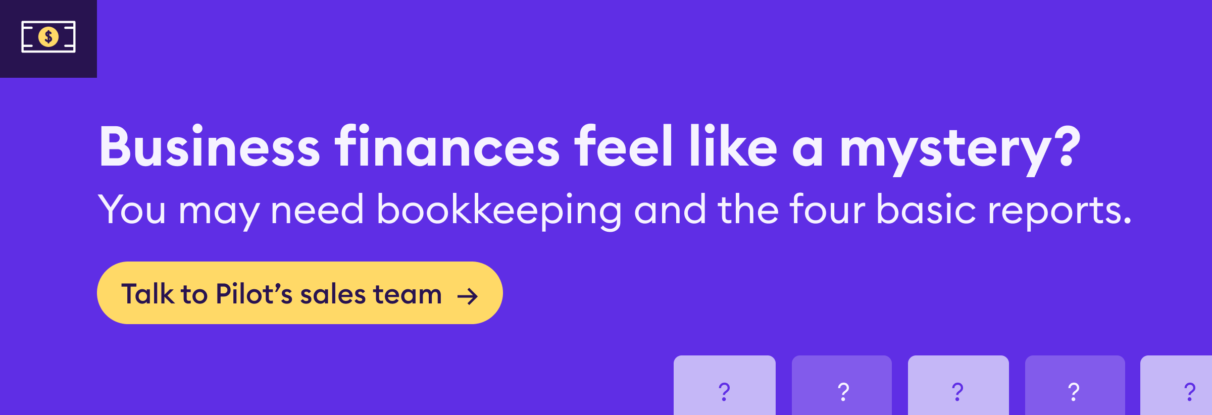 An offer to get a CFO to help build you the four basic reports