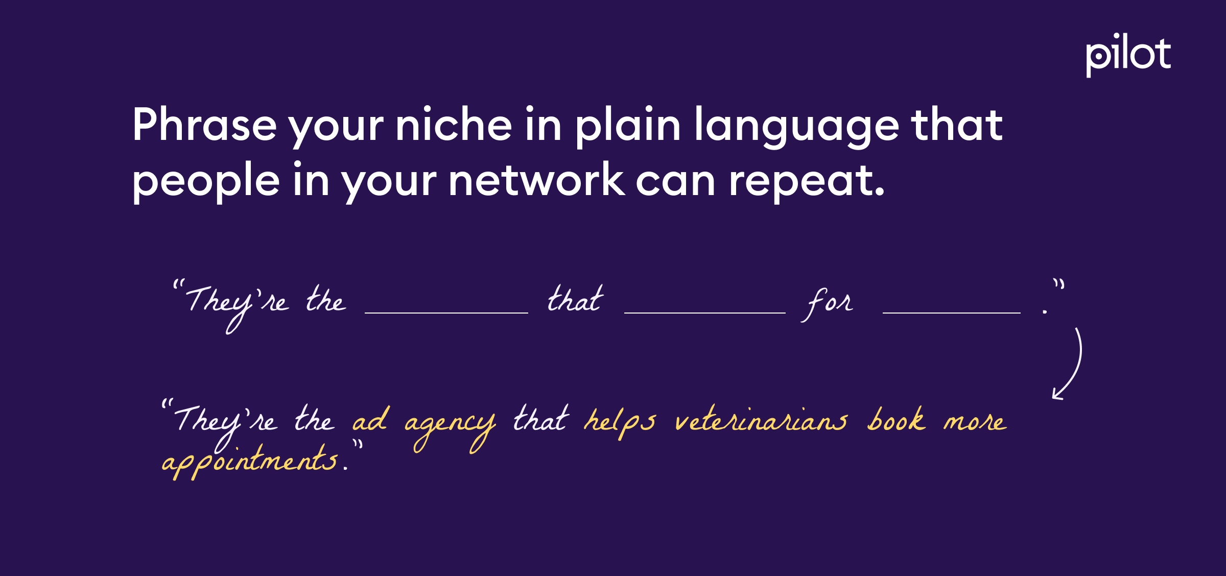 An agency niche diagram showing how to build your value statement