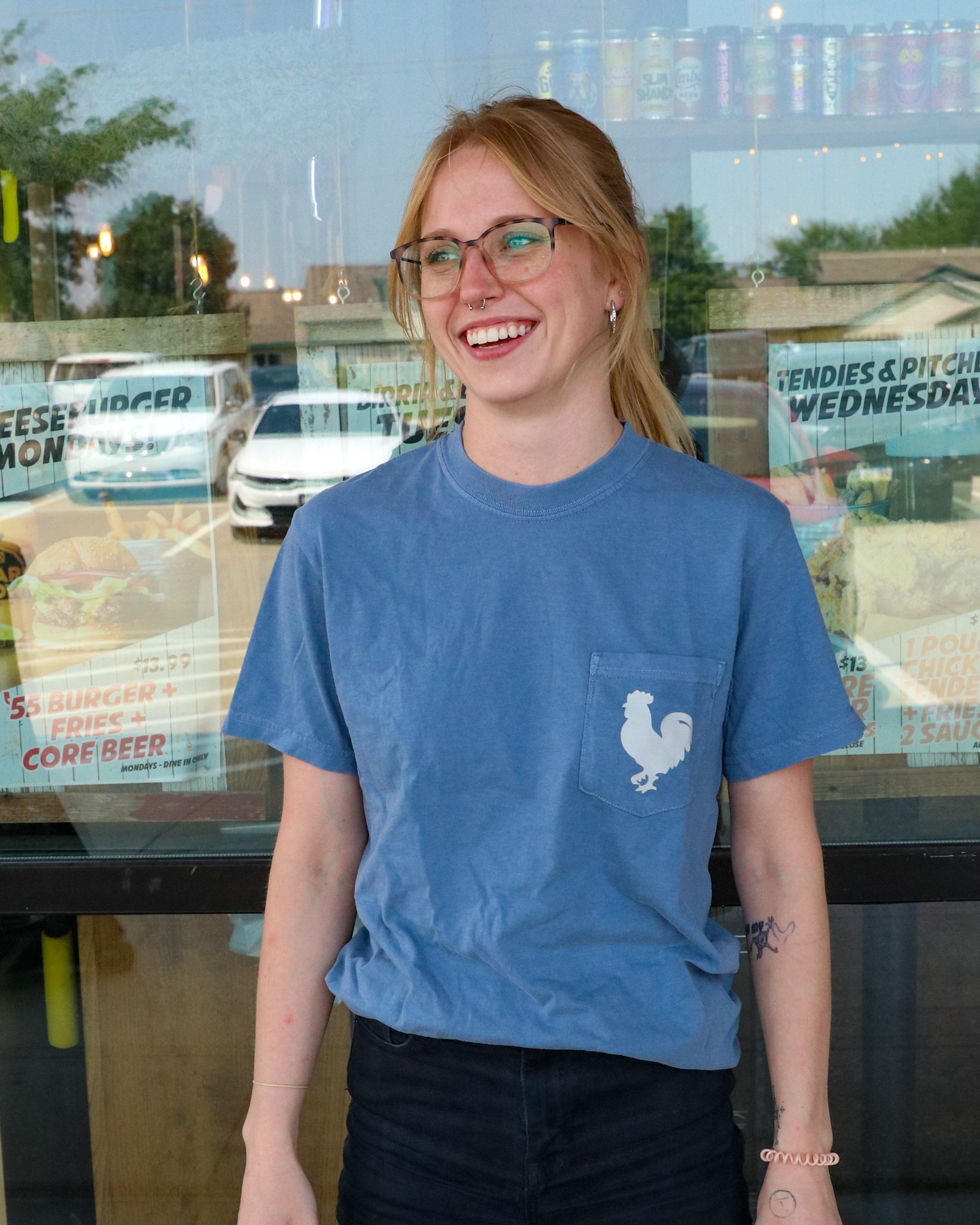 Pocket Tee - Washed Denim