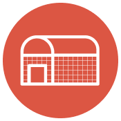 Screened-in patio enclosure icon