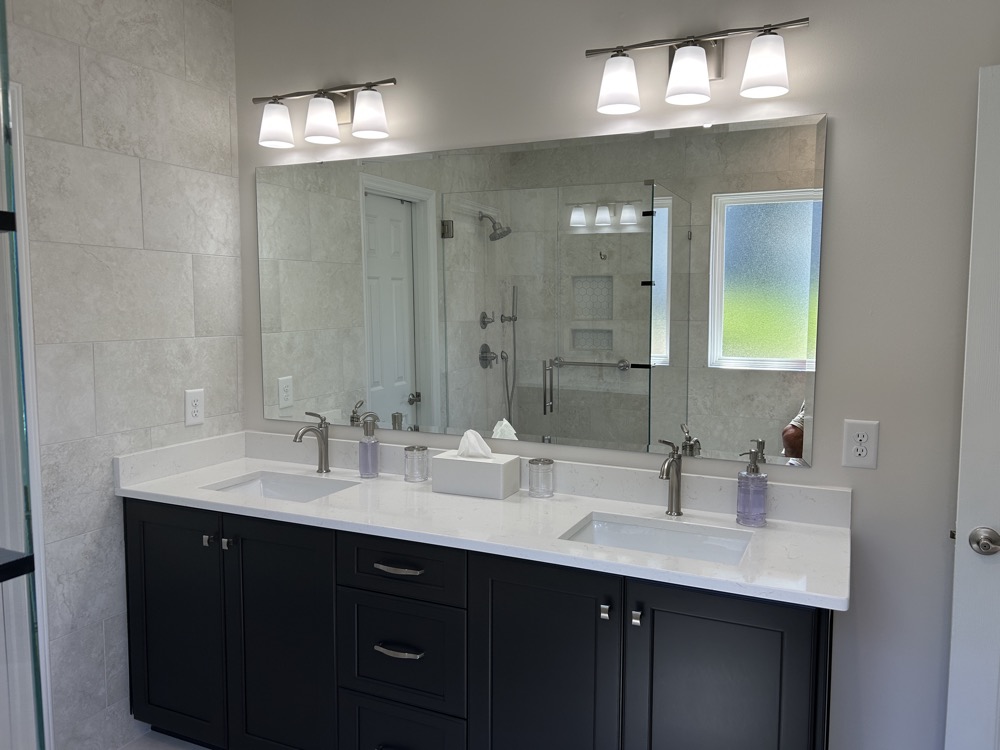 The finished main vanity...