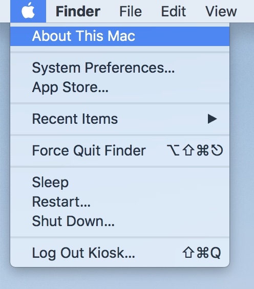 Mac menu