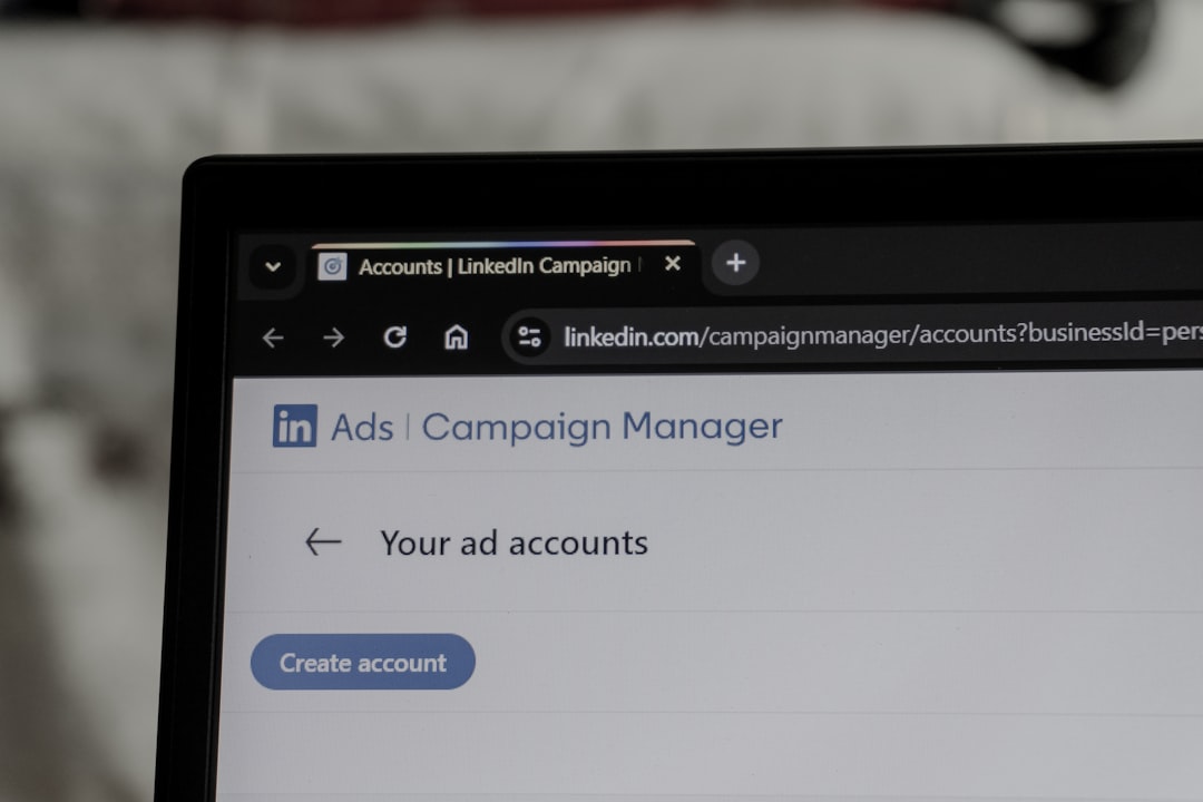 LinkedIn Campaign Manager your ad accounts page