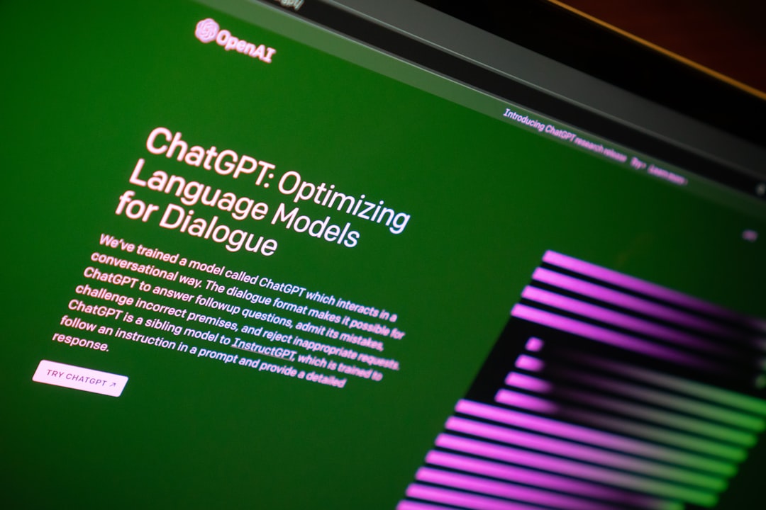 ChatGPT optimization dialogue page on a laptop screen