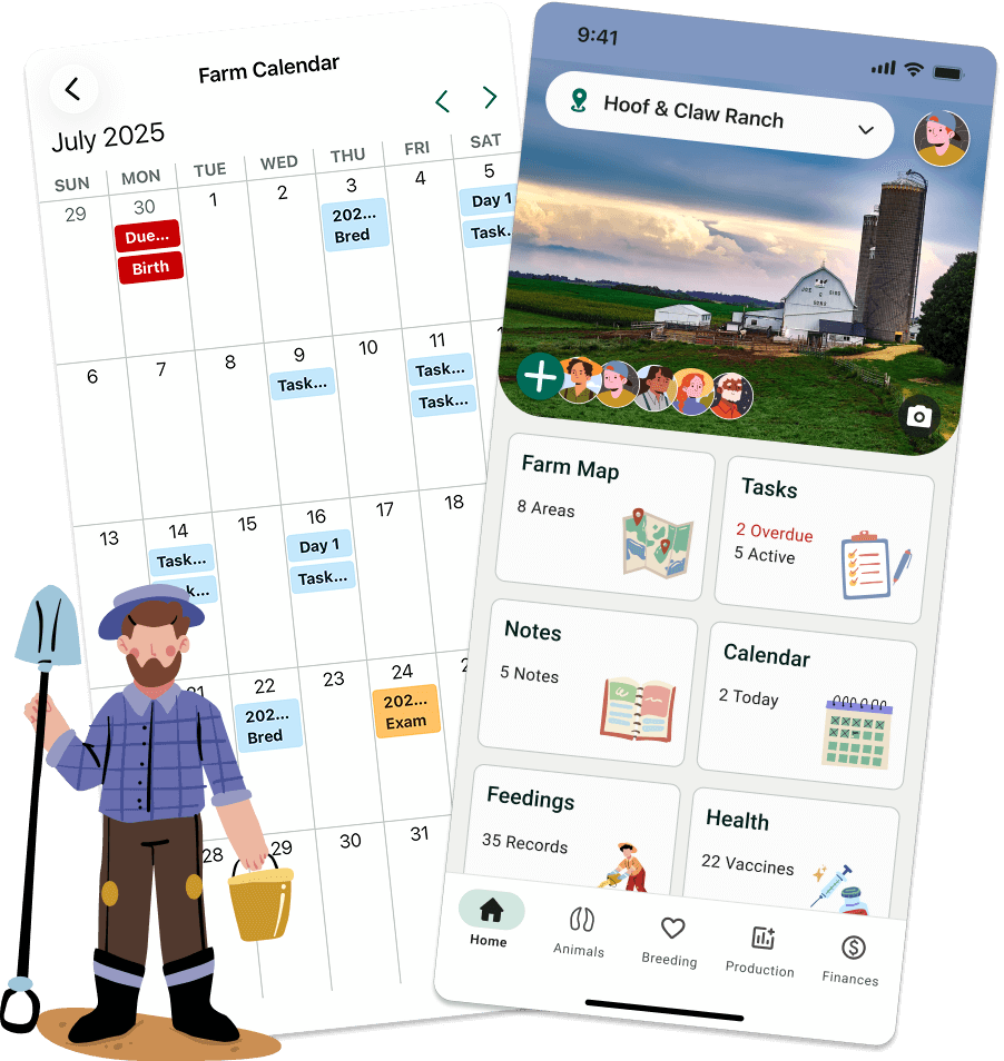 FarmKeep livestock record screen