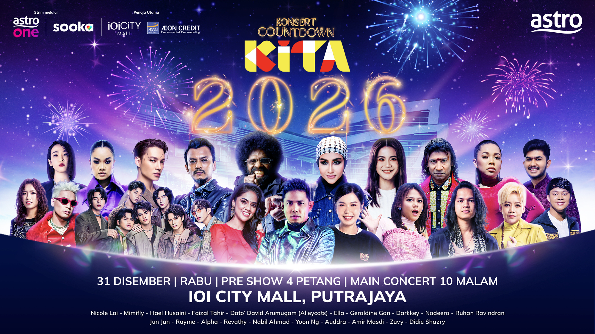 'Konsert Countdown KITA 2026' Astro Satukan Artis Pelbagai Bangsa Raikan Tahun Baharu