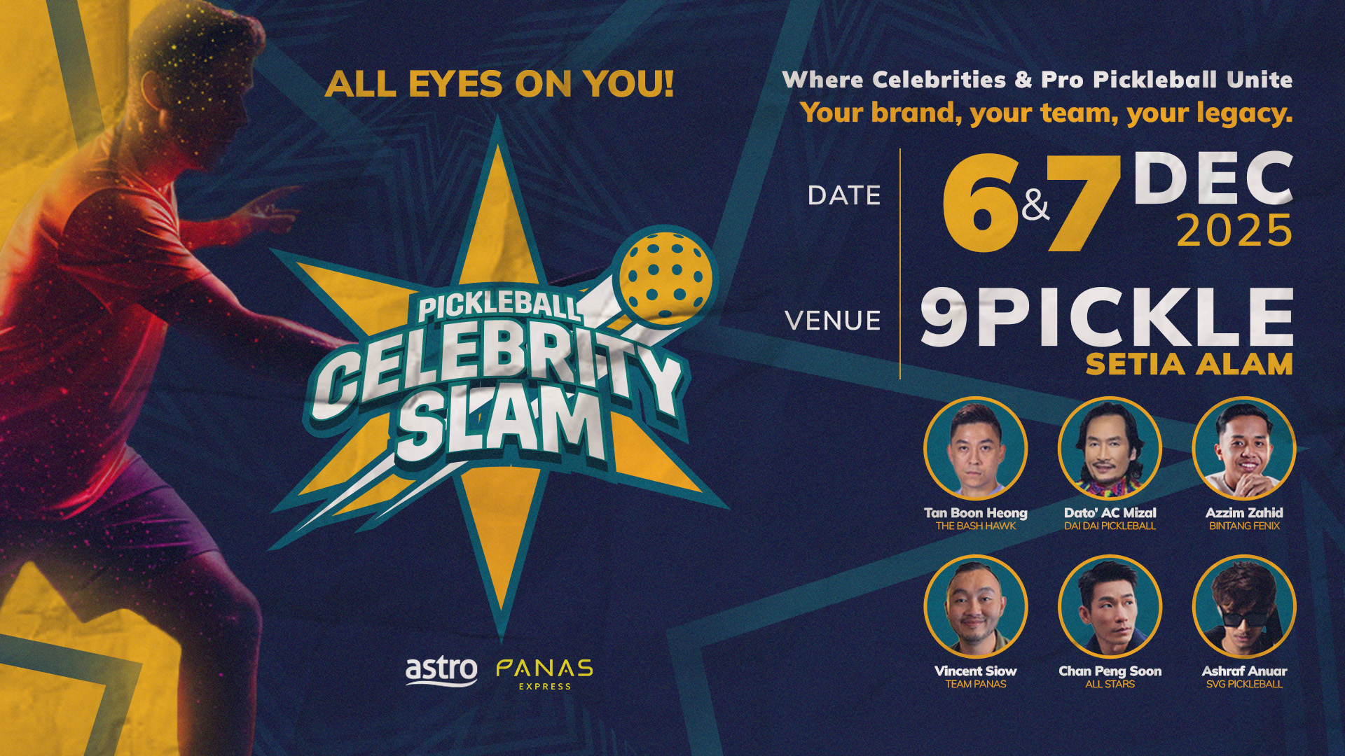 Pickleball Celebrity Slam Bakal Membawakan Aksi Sukan & Glamour Selebriti