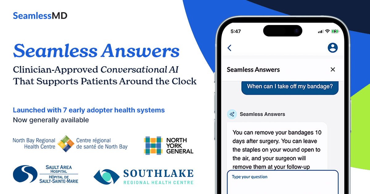 SeamlessMD Launches Seamless Answers: Clinician-Approved Conversational AI That Supports Patients Around the Clock