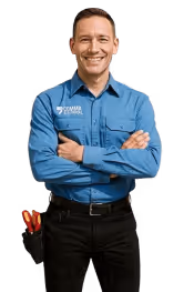 Comma Electrical Brisbane Residential Electrician in Work Uniform