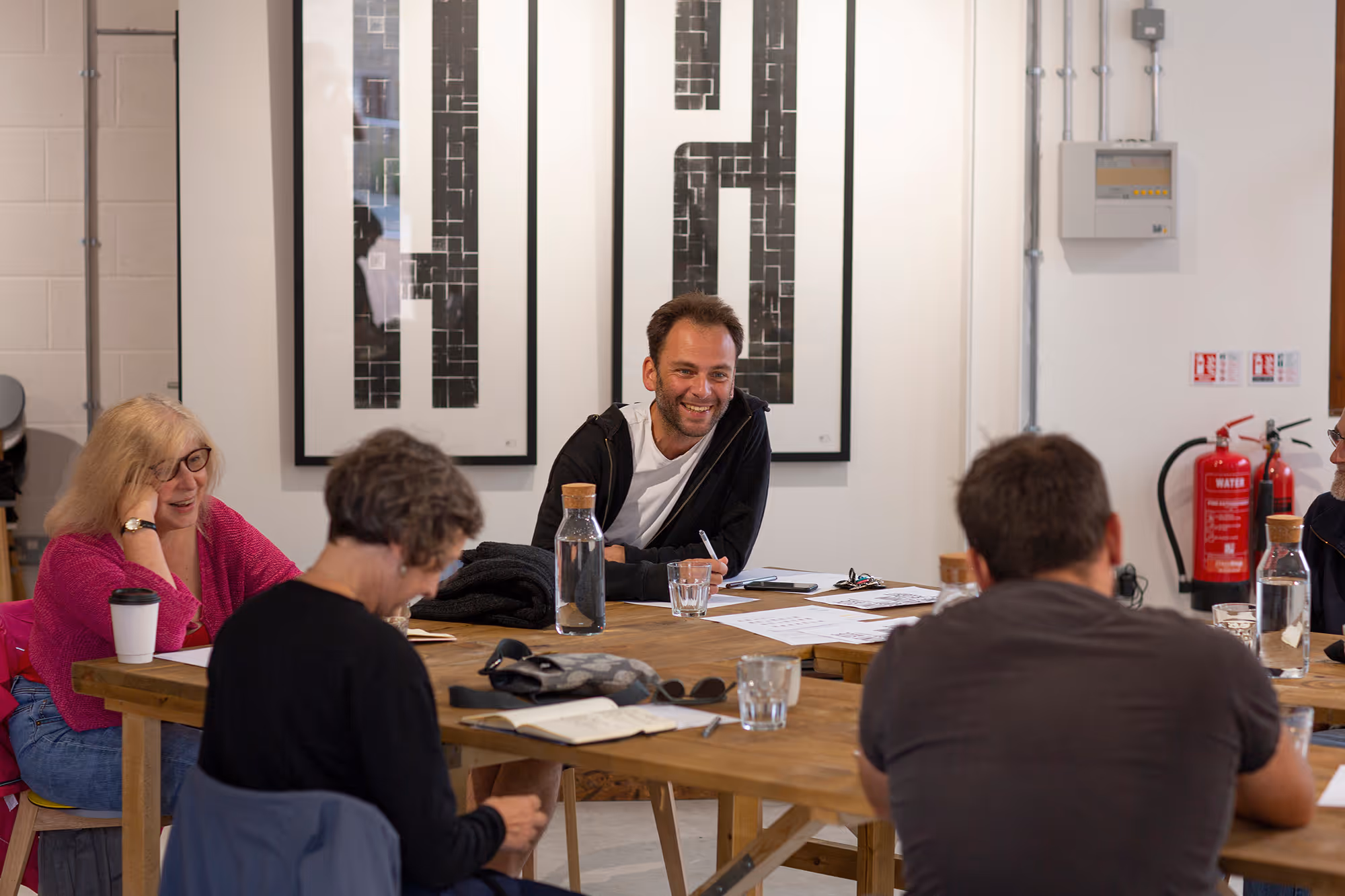 People taking part in a writing workshop