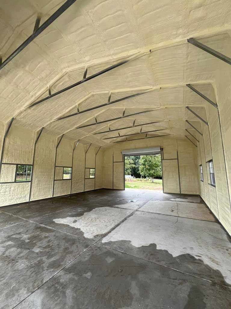 Closed cell spray foam installation in Lake Norman