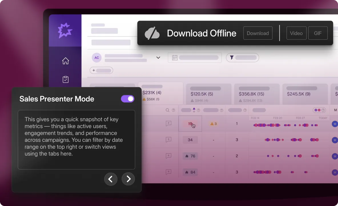 Present demos at conferences  and live calls