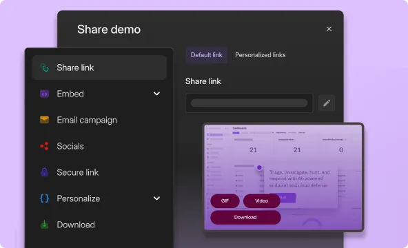 Share demos anytime, anywhere
