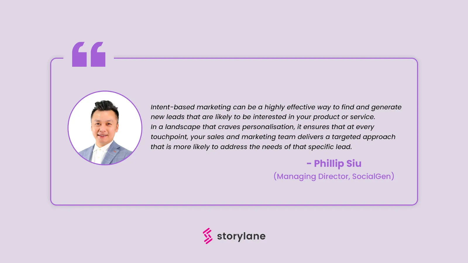 Phillip Siu from SocialGen talks about intent based marketing