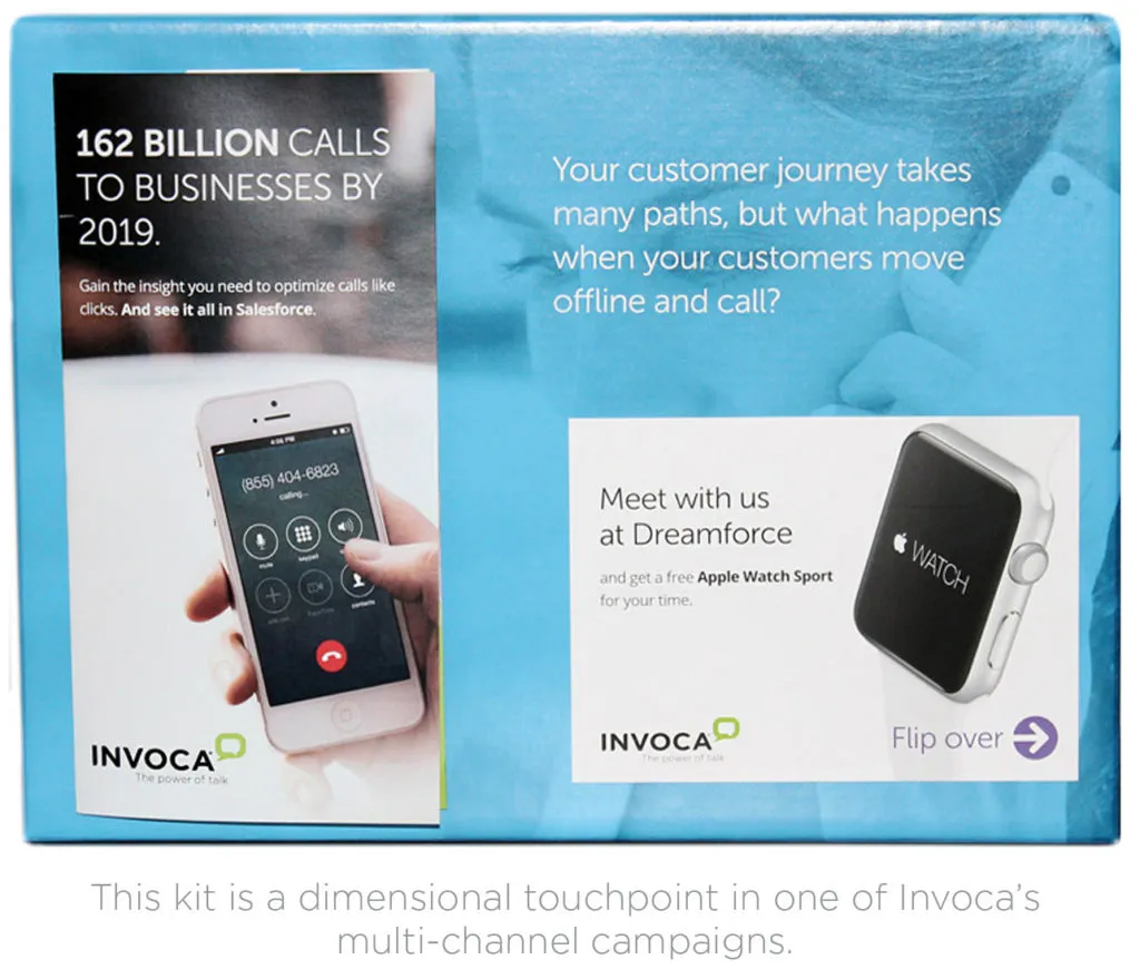 Invoca went all out by offering free Apple Watches to everyone who booked a meeting with them at the conference.
