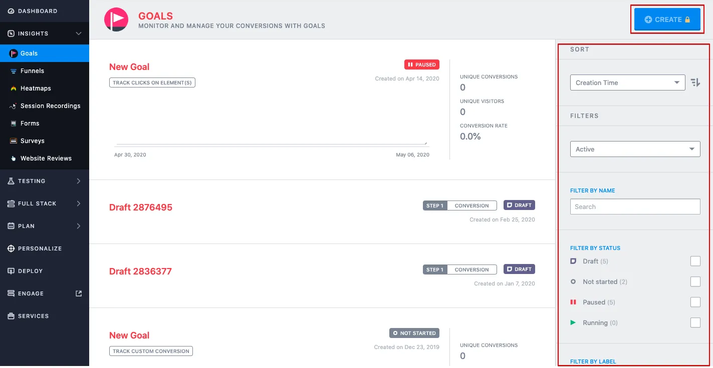 VWO helps with website optimization
