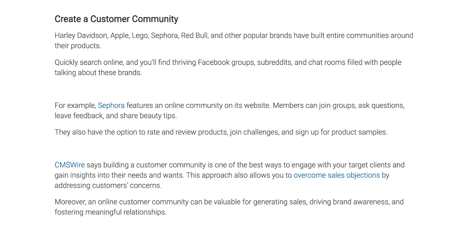 A screenshot of an excerpt from NASP Sales’ blog