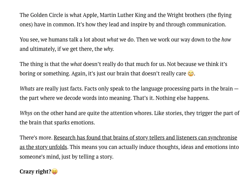 A screenshot of an excerpt from Salesflare’s blog.