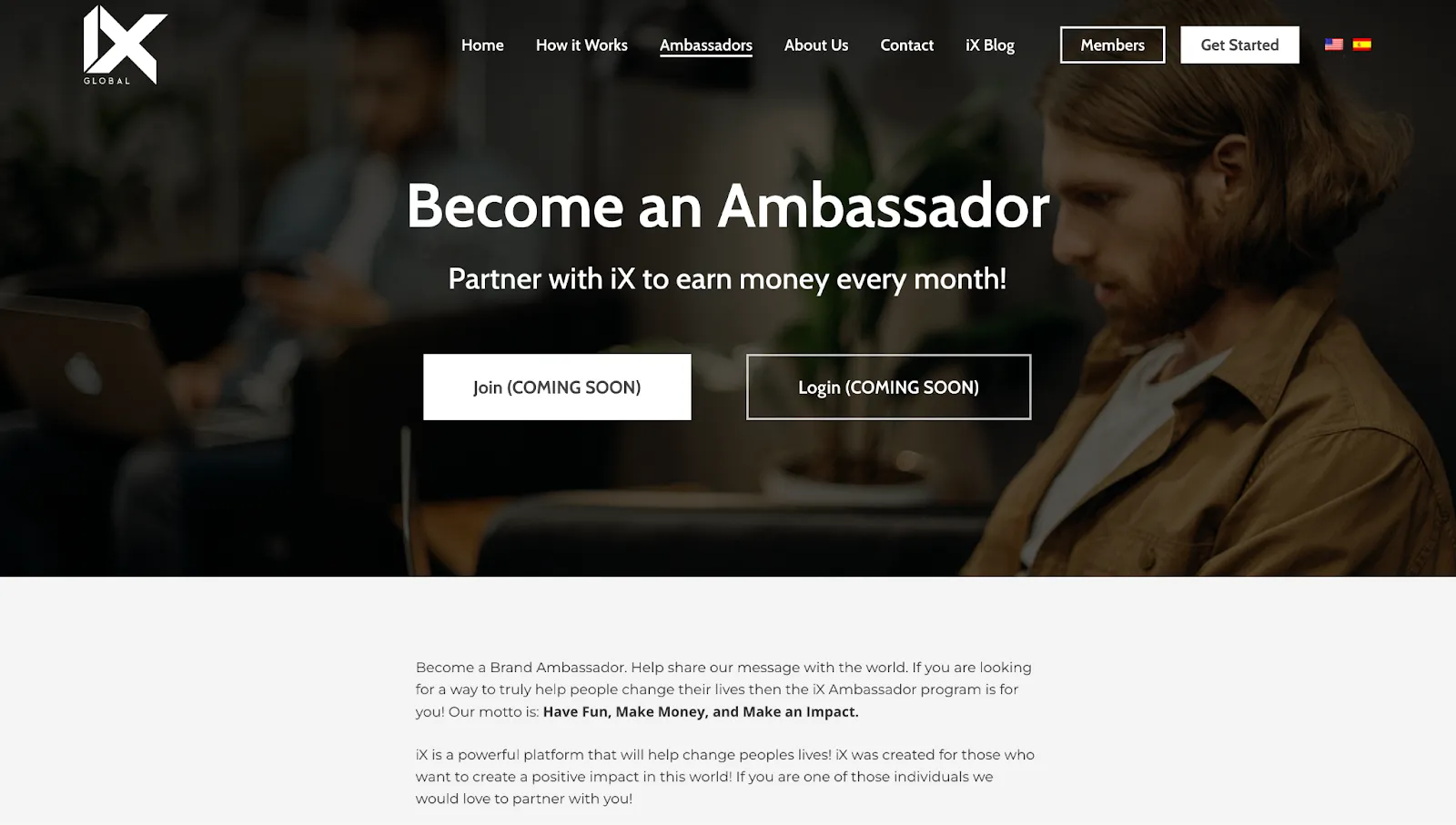 IX global US program landing page